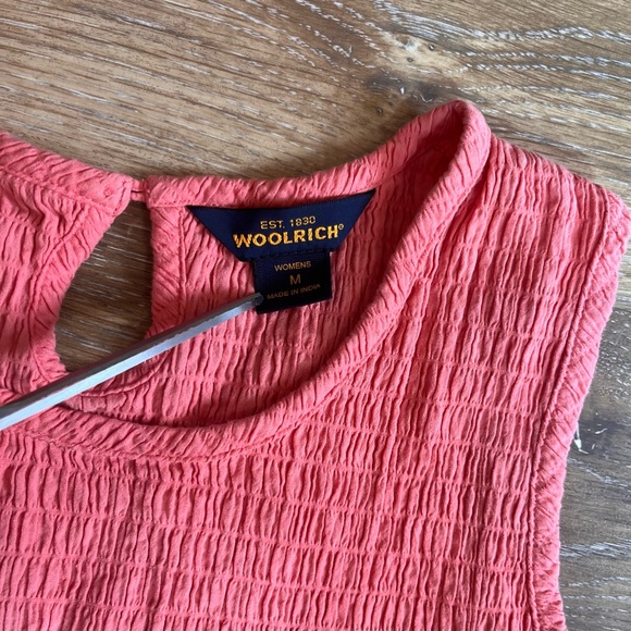 Woolrich Womens Tank Top Pullover Lightweight Ribbed Peach Orange Size MED - Picture 4 of 6
